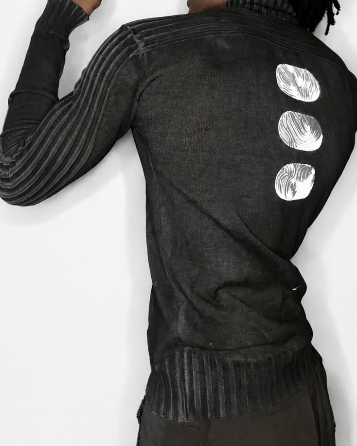 CARVE EMBROIDERED KNIT - ASH