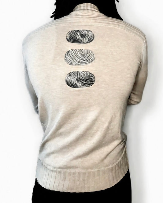 CARVE EMBROIDERED KNIT - SAND